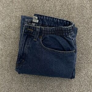 L.L Bean Flannel Lined Denim Jeans Women's Size 8 PET‎ Original Fit Relaxed READ